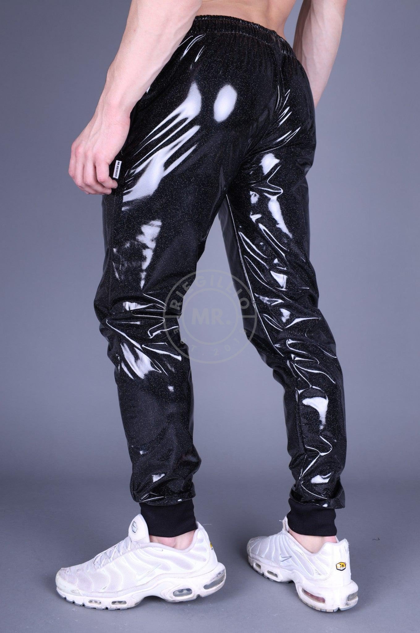 Glitter PVC Tracksuit Pants Thru Zip at MR. Riegillio