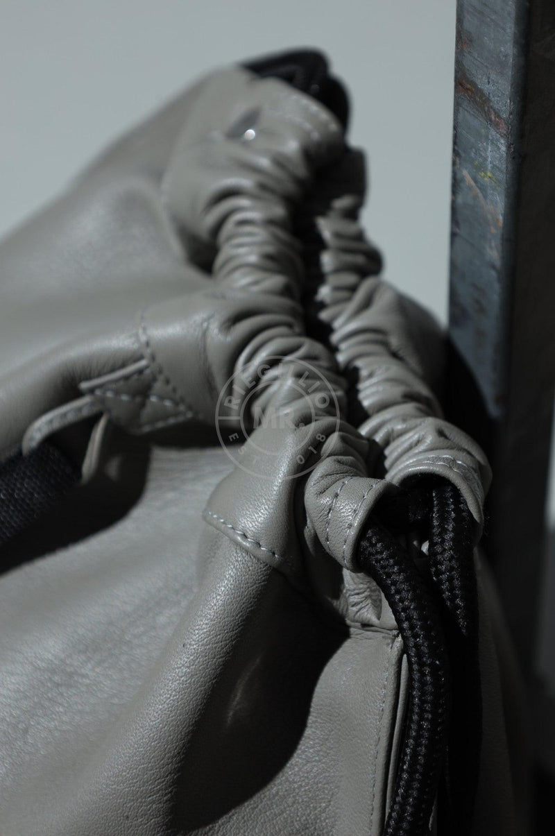 Leather Backpack Black - Grey at MR. Riegillio