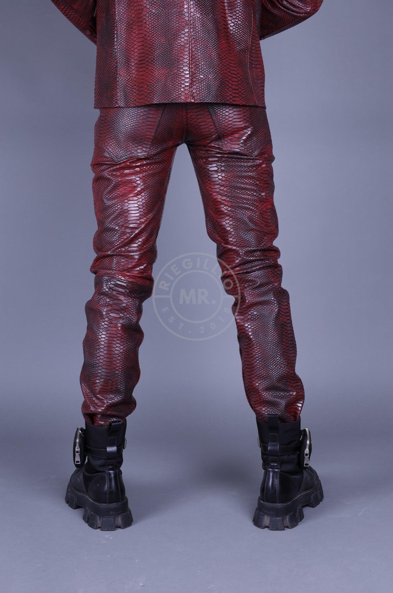 Mehron Leather Snake Pants at MR. Riegillio