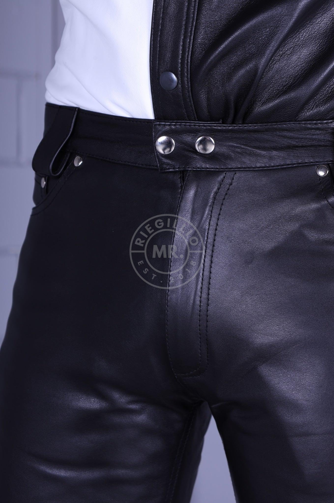 Black Leather Pants at MR. Riegillio