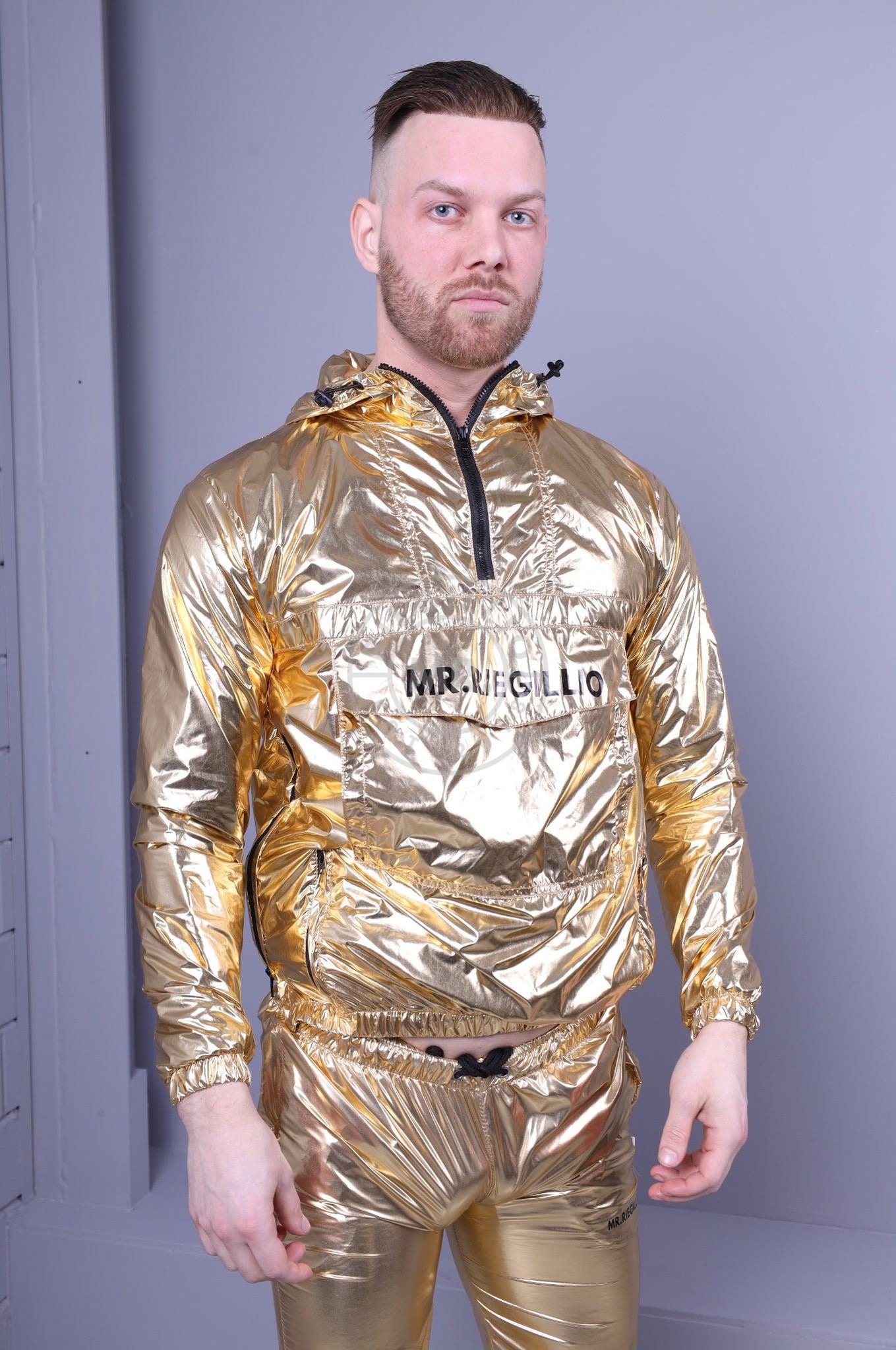 Shiny Nylon Anorak - Gold at MR. Riegillio