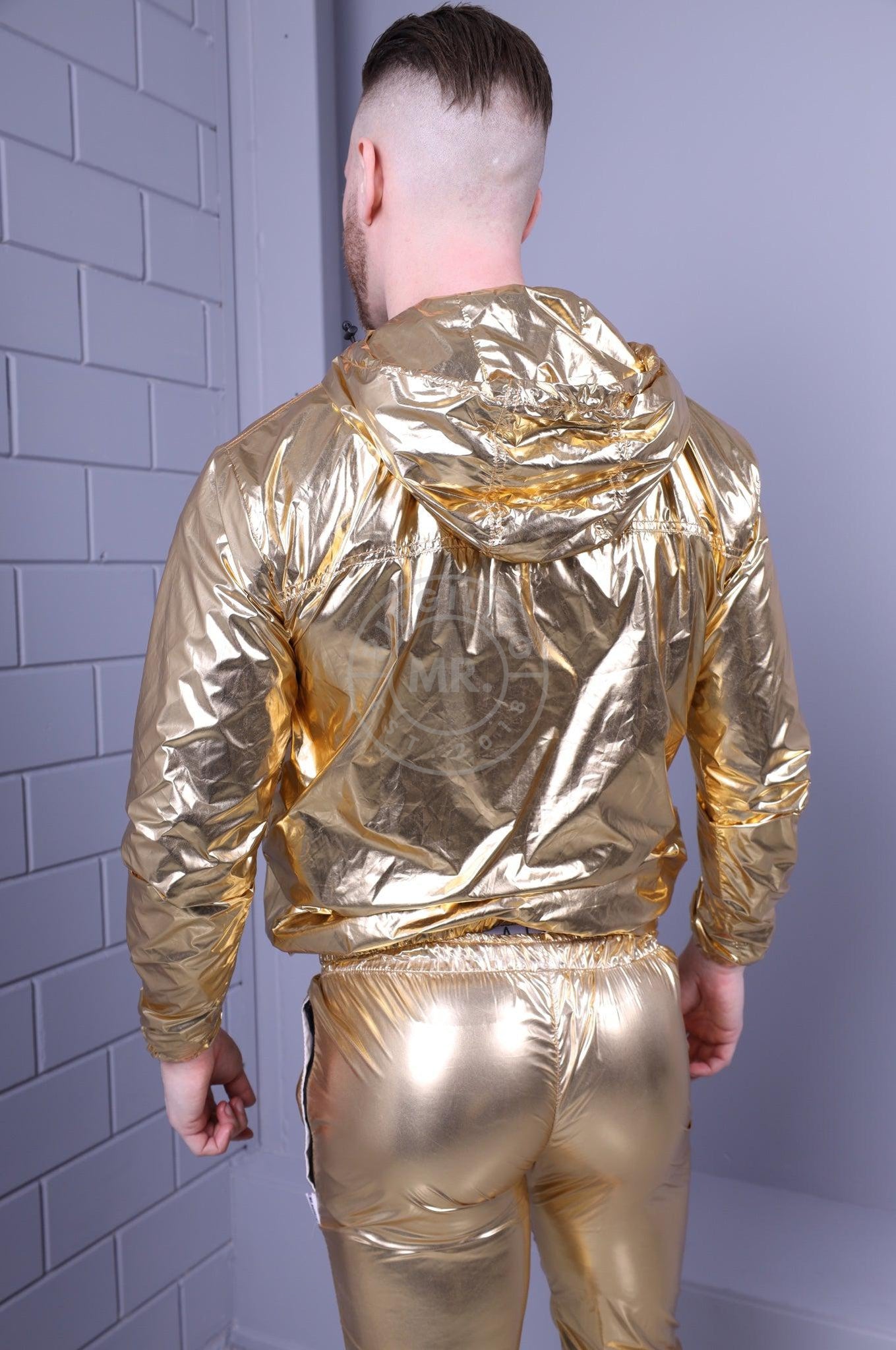 Shiny Nylon Anorak - Gold at MR. Riegillio