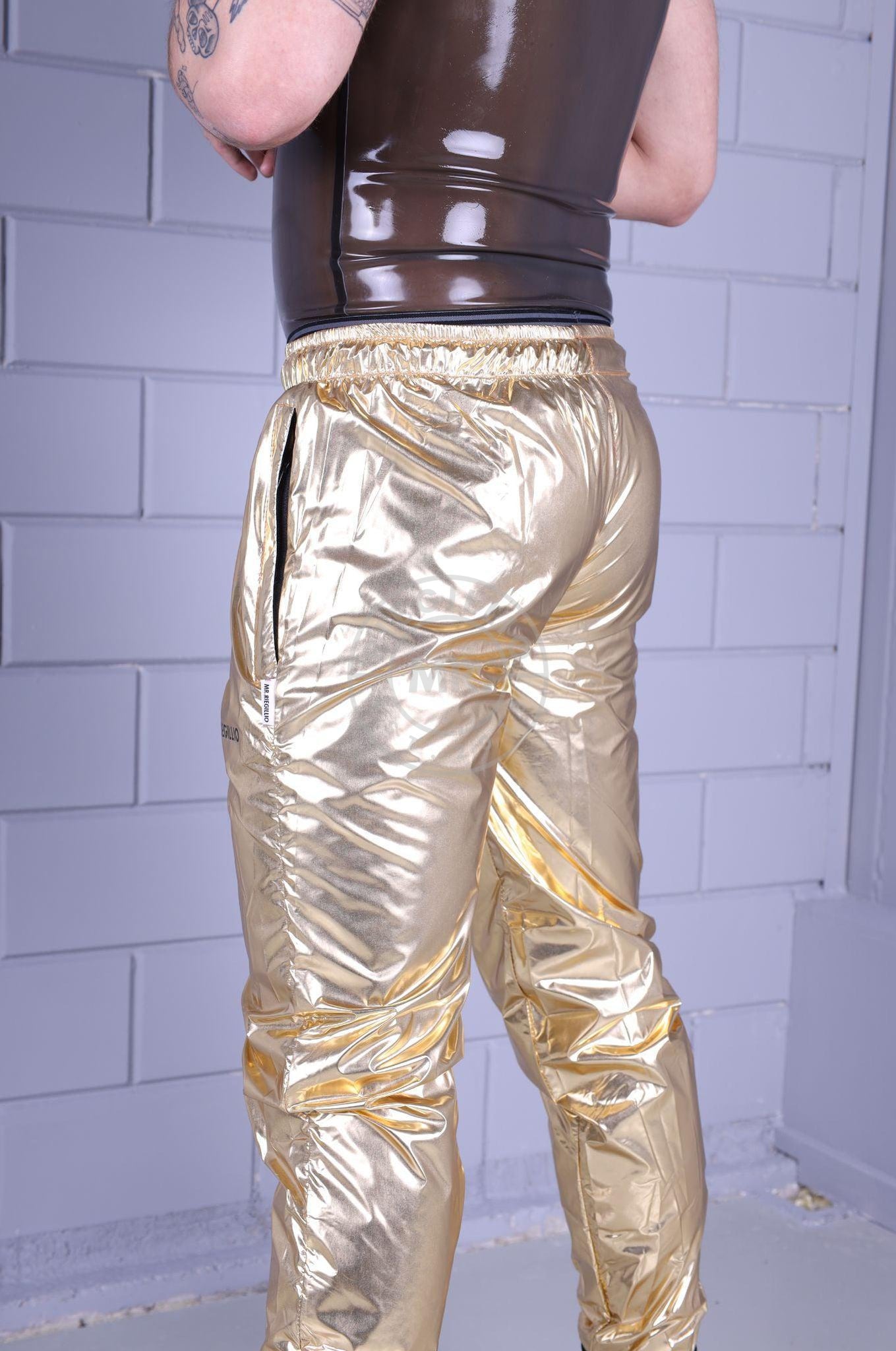 Shiny 2025 gold tracksuit