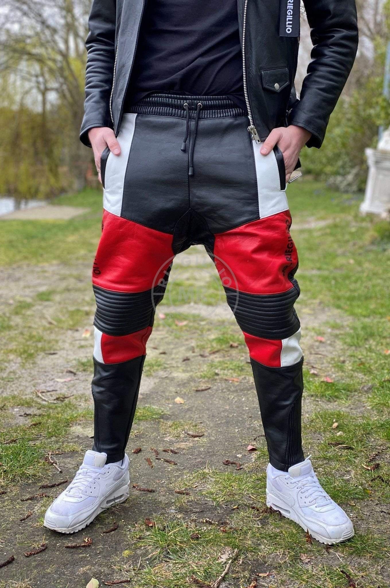 Leather Jogger Red by Mr Riegillio